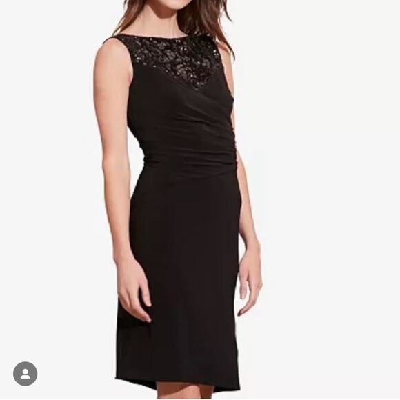 Lauren Ralph Lauren Classic Sheer sequin Lace cocktail Dress Size 8 NWT - Picture 5 of 16